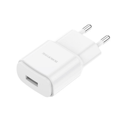 Мережевий зарядний пристрій BOROFONE BA48A Orion single port charger set(Micro) White - изображение 2