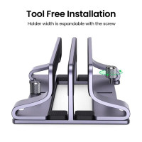 Підставка для ноутбука UGREEN LP258 Vertical Laptop Stand (Dual-slot)(UGR-60643) (Цвет Silver) - фото № 2