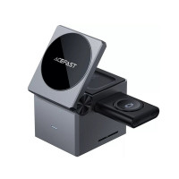 Бездротовий зарядний пристрій ACEFAST E18 Rubik's Cube 3-in-1 wireless charging holder Metal Gray (Цвет Metal Gray) - фото № 4