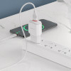 Мережевий зарядний пристрій BOROFONE BA48A Orion single port charger set(Micro) White - зображення 3