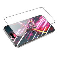Захисне скло HOCO 9D large arc dustproof glass for iP15 Pro Max(A34) Black (Цвет 7073) - фото № 3