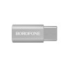 Адаптер BOROFONE BV4 Переходник Micro-USB на Type-C Silver (BV4) - изображение 3