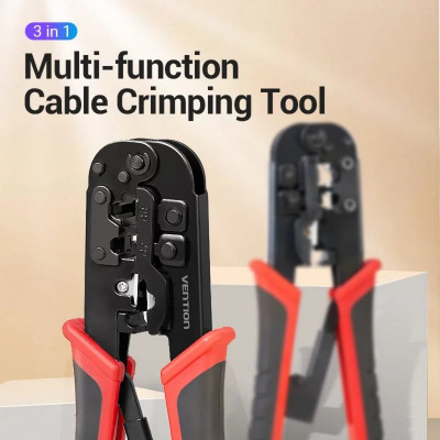 Крімпер Vention Multi-function Crimping Tool Ratchet Type Black (KEAB0) - зображення 2