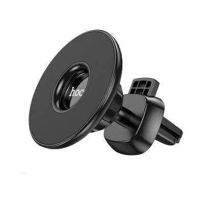 Тримач для мобільного HOCO CA112 Excelle air outlet ring magnetic car holder Black - зображення 1