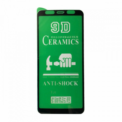 Захисне скло Ceramic glass Samsung A750/J610/J415 Black (тех. упаковка) - изображение 1