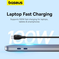 Кабель Baseus Pudding Series Fast Charging Cable Type-C to Type-C 100W 1.2m Cluster Black (Колір Cluster Black) - фото № 7