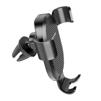 Тримач для мобільного BOROFONE BH48 Warrior Air outlet Gravity Car holder Black (Цвет Черный) - фото № 3