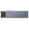 Док-станція USB-Hub Baseus Thunderbolt C+Pro Seven-in-one Smart HUB сірий (CAHUB-L0G)