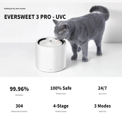 Поїлка PETKIT Eversweet 3 PRO (UVC) Smart Pet Drinking Fountain (P4108-UVC) - изображение 4