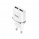 Мережевий зарядний пристрій HOCO C12 Smart dual USB charger 12W White