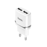Мережевий зарядний пристрій HOCO C12 Smart dual USB charger 12W White (Колір 7068), Атикул k1777 |  купить на VILKI.NET - фото № 1