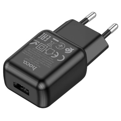 Мережевий зарядний пристрій HOCO C96A single port charger Black - изображение 2