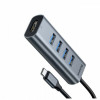 USB-Hub Baseus Enjoy series Type-C to USB3.0*4+HD4K HD intelligent HUB adapter Grey - изображение 2