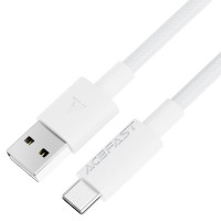 Кабель ACEFAST C18-04 USB-A to USB-C braid charging data cable White (Колір Білий) - фото № 3