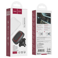 Автотримач для телефона HOCO CA23 Lotto series magnetic air outlet holder Black (Цвет 7073) - фото № 6