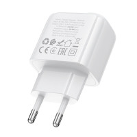 Мережевий зарядний пристрій BOROFONE BAS43A Potential single-port PD20W charger(EU) White (Колір Белый) - фото № 6