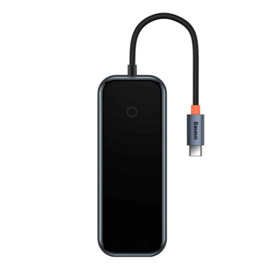 USB-концентратор Baseus AcmeJoy 4-Port Type-C HUB Adapter（Type-C to USB3.0*3+Type-C PD&Data *1）Dark Grey (WKJZ010013) - зображення 1