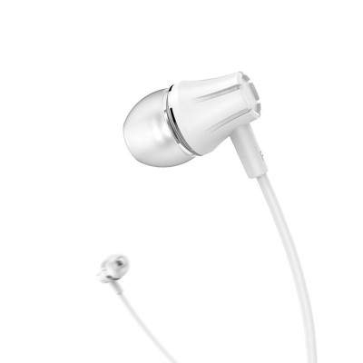 Навушники BOROFONE BM21 Graceful universal earphones with mic White (BM21W) - изображение 1