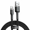 Кабель Baseus Cafule Cable USB For Type-C 3A 2м Серый+Черный