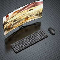 Клавіатура+миша HOCO GM17 Wireless business keyboard and mouse set(English Version) Black (Колір Black) - фото № 7