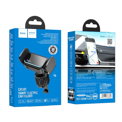 Тримач для мобільного HOCO CA201 smart electric car holder Black (6931474768803) - зображення 6
