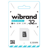 Карта пам'яті microSDHC (UHS-1 U3) Wibrand 32Gb class 10  - фото № 2