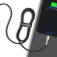 Кабель Baseus Cafule Series Metal Data Cable Type-C to iP PD 20W 1m Black (Цвет Черный) - фото № 8