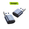 Адаптер Essager Soray OTG (Type-C Female to USB-AMale) Адаптер USB3.0 серый (EZJCA-SRB0G) (EZJCA-SRB0G) - изображение 2