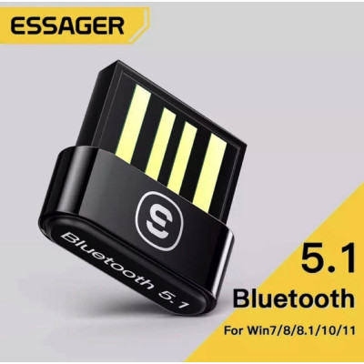 Bluetooth-адаптер  ESSAGER Mini BT5.0 Adapter Black - зображення 7