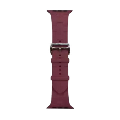 Ремінець для годинника Apple Watch Hermès 42/44/45/49mm 5.Wine Red (Hermes42-5.WineRed) - зображення 1