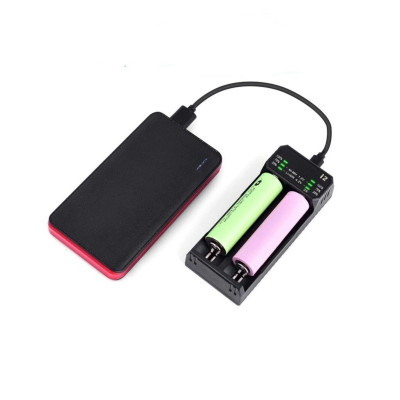 Зарядний пристрій ESSAGER Battery Charger with LED Indicator For 2 LED Black - изображение 7