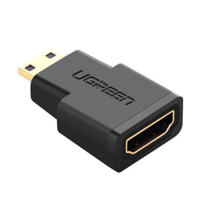 Адаптер UGREEN Mini HDMI Male to HDMI Female Adapter (Black)(UGR-20101) - зображення 1