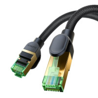 Baseus High Speed CAT8 40Gigabit Ethernet Cable (Braided Cable)10m Cluster Black (Колір 7073) - фото № 3