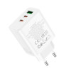 Мережевий зарядний пристрій HOCO C126A Pure power PD40W three-port(2C1A) charger White - зображення 4