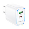 Мережевий зарядний пристрій BOROFONE BA89A Destello PD30W+QC3.0 charger (EU) White (Білий)- № 4