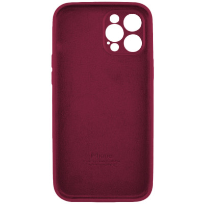 Чохол для смартфона Silicone Full Case AA Camera Protect for Apple iPhone 12 Pro Max 47,Plum - зображення 2