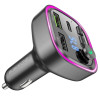 АЗП з FM-модулятором BOROFONE BC48 Broad QC3.0 car BT FM transmitter 18W Black (Черный)- № 2