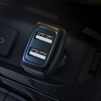 Автомобільний зарядний пристрій HOCO Z36 Leader dual port car charger set(iP) Black (6931474727732) - зображення 7