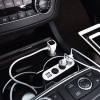 Автомобільний зарядний пристрій HOCO Z13 LCD one-pull-three car charger Silver (Silver)- № 3
