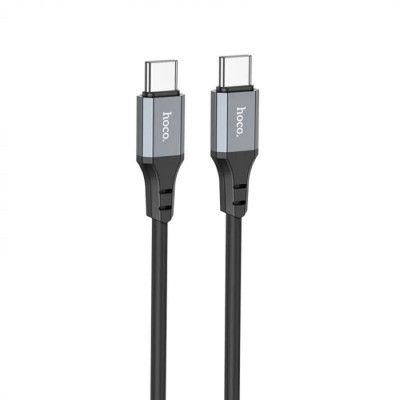 Кабель HOCO X92 Honest 60W silicone charging data cable for Type-C to Type-C(L=3M) Black (6931474788788) - изображение 1