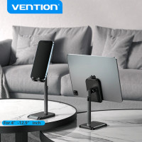 Тримач для телефона Height Adjustable Desktop Cell Phone Stand Black Aluminum Alloy Type (KCQB0) (Колір Black) - фото № 2