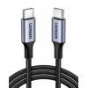 Кабель UGREEN US316 USB-C to USB-C 2.0 Cable 100W Alu Case with Braid 1.5m (Space Gray) (UGR-70428) (UGR-70428)