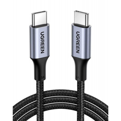 Кабель UGREEN US316 USB-C to USB-C 2.0 Cable 100W Alu Case with Braid 1.5m (Space Gray) (UGR-70428) (UGR-70428) - зображення 1