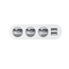 Автомобільний зарядний пристрій HOCO Z13 LCD one-pull-three car charger Silver (Silver)- № 5