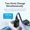 Зарядний пристрій Vention Two-Port USB(A+A) Wall Charger (18W/18W) EU-Plug Black (FBAB0-EU) - зображення 5