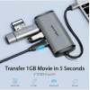 Хаб Vention Type-C to HDMI/USB3.0*3/PD Converter 0.15M Gray Metal Type (CNBHB) (CNBHB) - изображение 4
