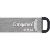 Флеш-накопичувач Kingston USB 3.2 DT Kyson 128GB Silver/Black (Цвет Черный) - фото № 3