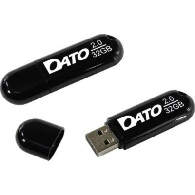 Flash DATO USB 2.0 DS2001 32Gb black - зображення 1