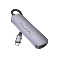 USB-хаб HOCO HB27 Type-C multi-function converter(HDTV+USB3.0+USB2.0*2+PD) Metal Gray (Колір Metal Gray) - фото № 4