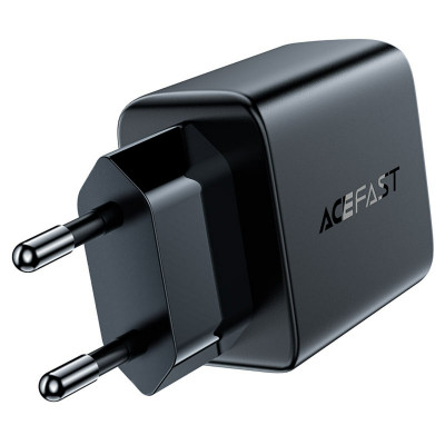 Мережевий зарядний пристрий ACEFAST A33 QC18W (USB-A+USB-A) двухпортовое зарядное устройство Черный (AFA33B) - изображение 2